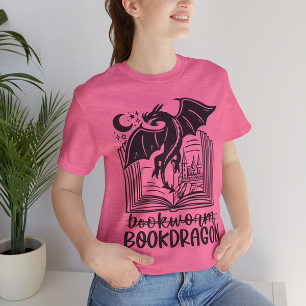 Bookdragon Tee – Fantasy Book Lover Shirt with Dragon Design