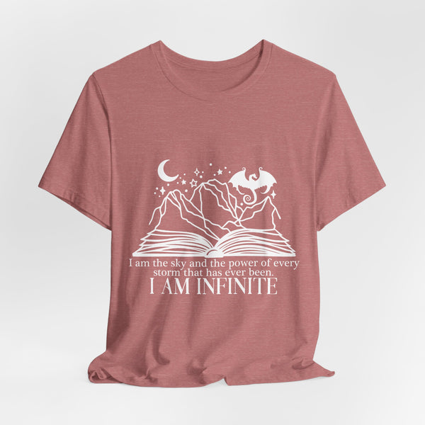 Officially Licensed “I Am Infinite” Tee – Fourth Wing Quote Shirt