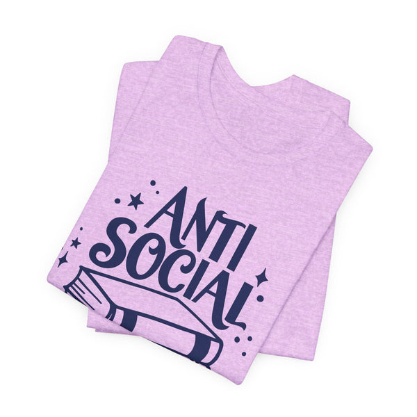 Anti-Social Book Club Tee – Funny Introvert Reader Shirt