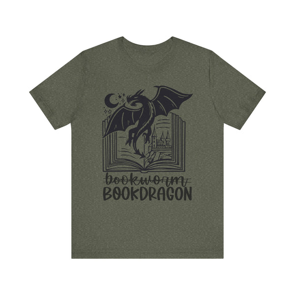 Bookdragon Tee – Fantasy Book Lover Shirt with Dragon Design