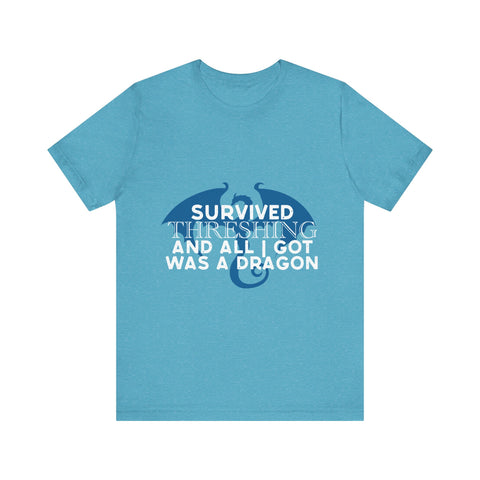Officially Licensed “Survived Threshing” Tee – Fourth Wing Dragon Shirt