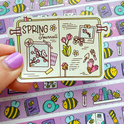 Spring Journal Vinyl Die Cut Sticker