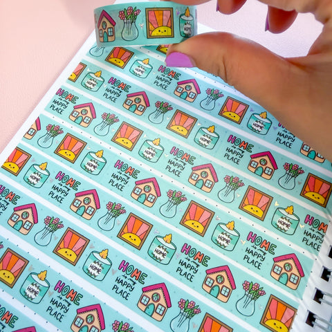 Holo Foil Happy Home Washi Tape