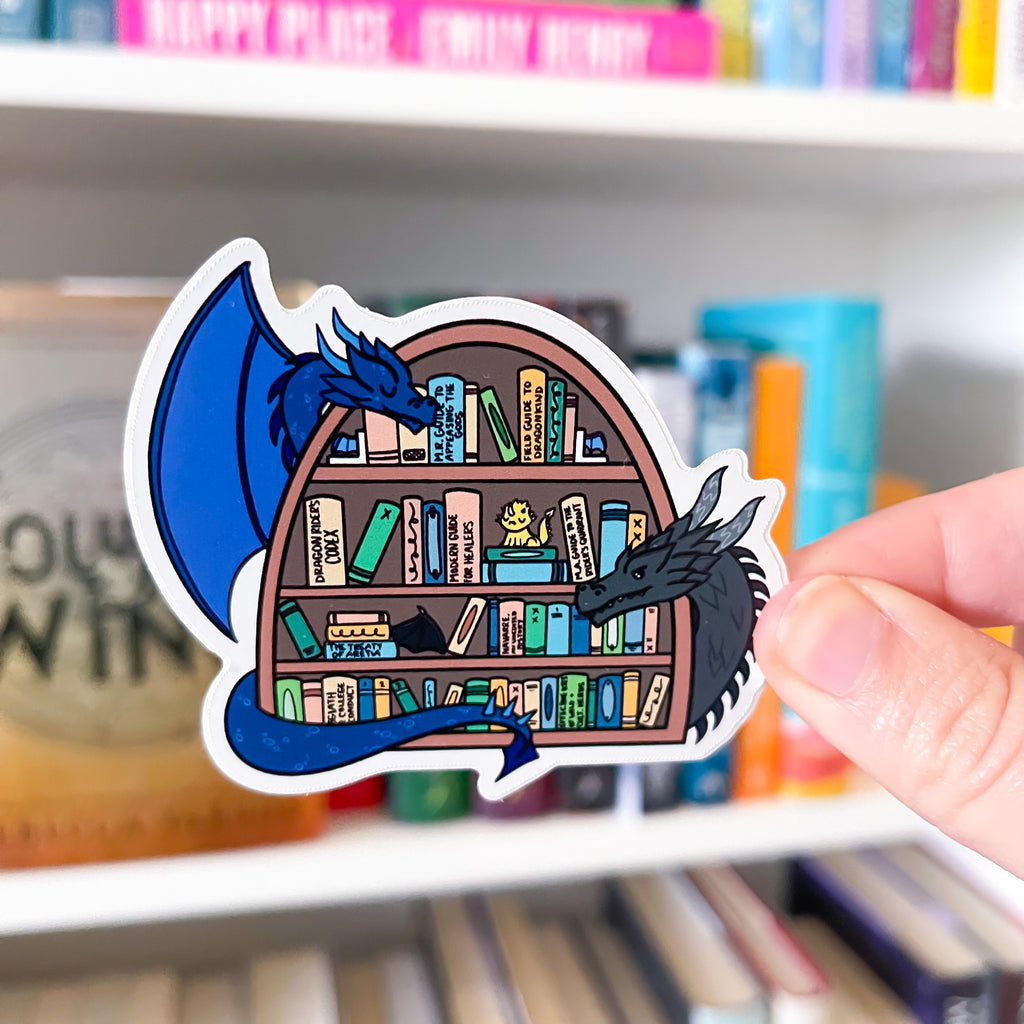 Dragon Bookcase Vinyl Die Cut | Fourth Wing OFFICIALLY LICENSED