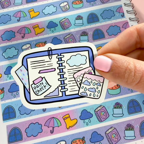 Rain Check Journal Vinyl Die Cut Sticker