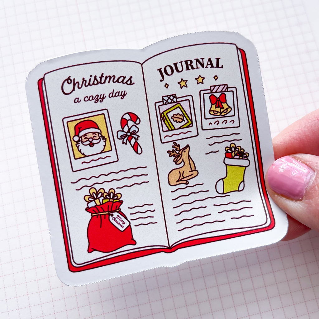 Christmas Journal Vinyl Die Cut Sticker