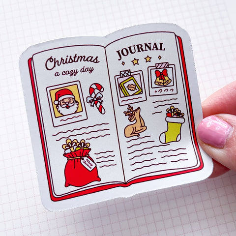 Christmas Journal Vinyl Die Cut Sticker