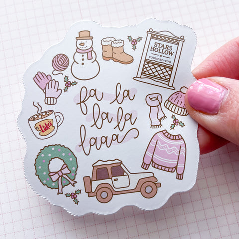 Fa La La Vinyl Die Cut Sticker