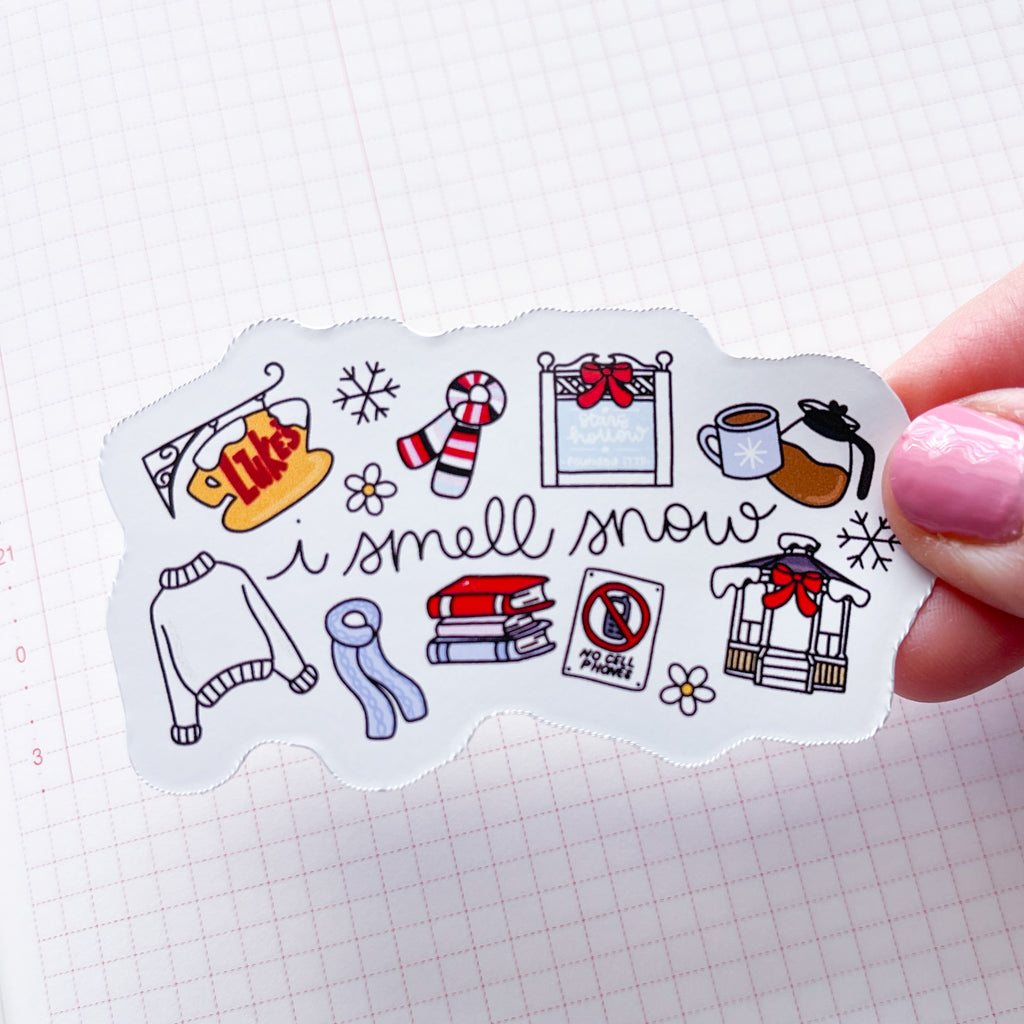 Smell Snow Vinyl Die Cut Sticker