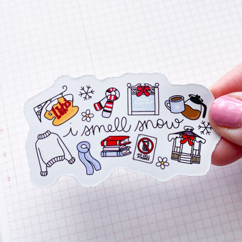 Smell Snow Vinyl Die Cut Sticker