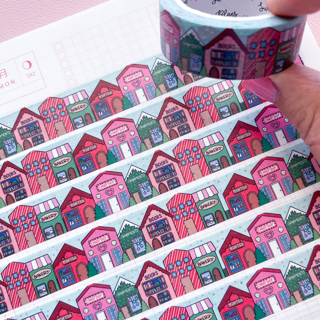 Holo Foil Christmas Town Washi Tape (15mm)