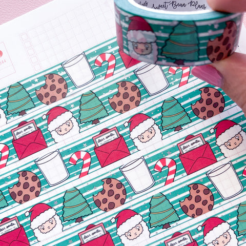 Holo Foil Santa Cookies Washi Tape (15mm)