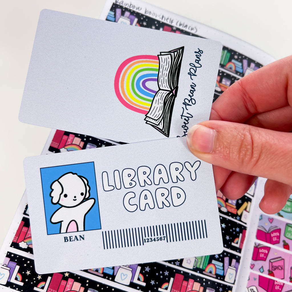 Library Card Washi Card