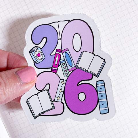 2026 Bookish VERTICAL Vinyl Die Cut Sticker