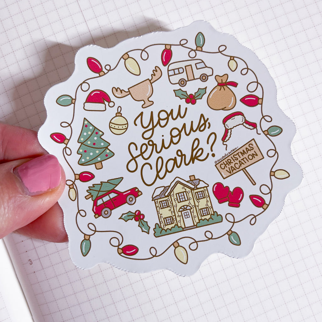 Xmas Vacation Quote Vinyl Die Cut Sticker