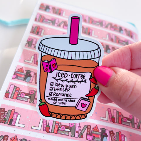 Spicy Reader Coffee Vinyl Die Cut Sticker