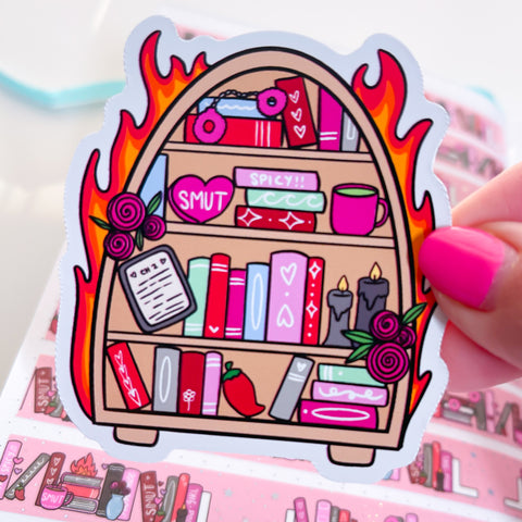 Smut Bookcase Vinyl Die Cut Sticker