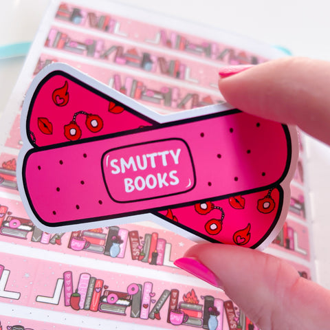 Smut Books Bandage Vinyl Die Cut Sticker
