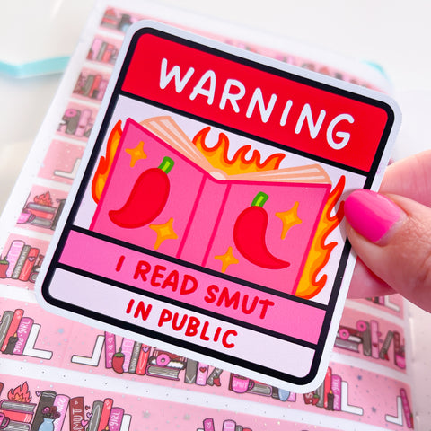 Read Smut In Public Vinyl Die Cut Sticker