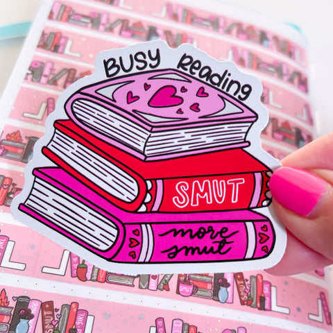 Busy Reading Smut Vinyl Die Cut Sticker