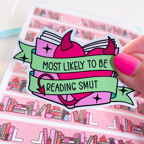 Likely To Read Smut Vinyl Die Cut Sticker