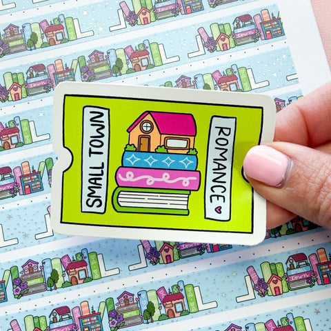 Small Town Romance Ticket Vinyl Die Cut Sticker