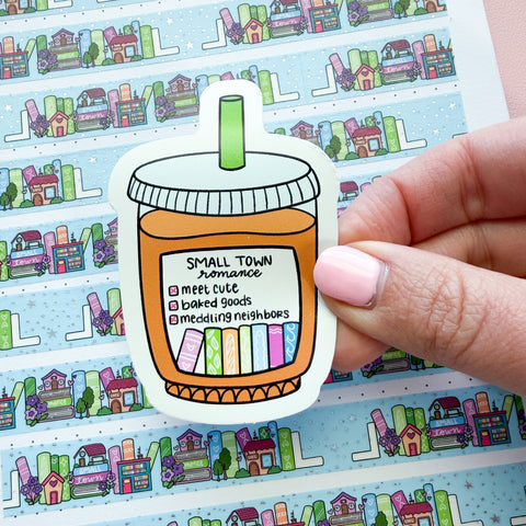 Small Town Coffee Order Vinyl Die Cut Sticker