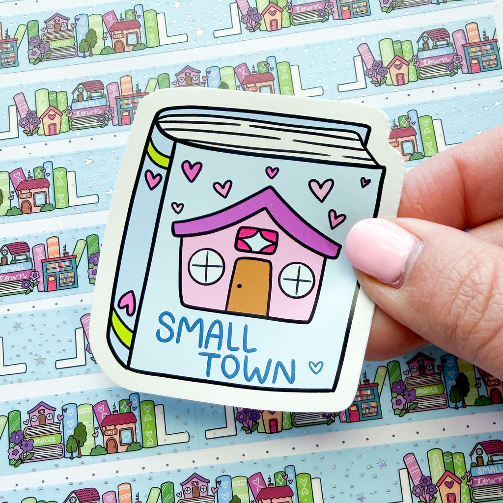 Small Town Book Vinyl Die Cut Sticker