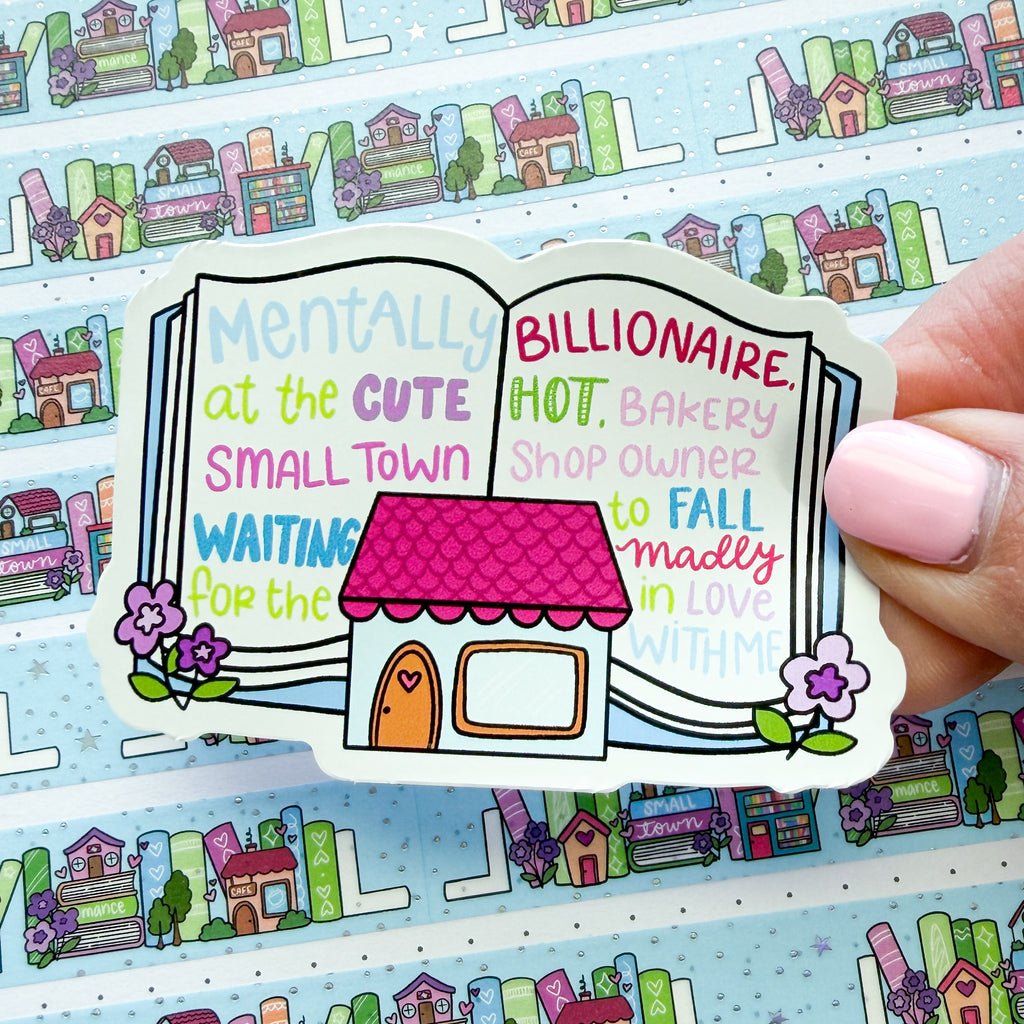 Mentally in a Small Town Vinyl Die Cut Sticker