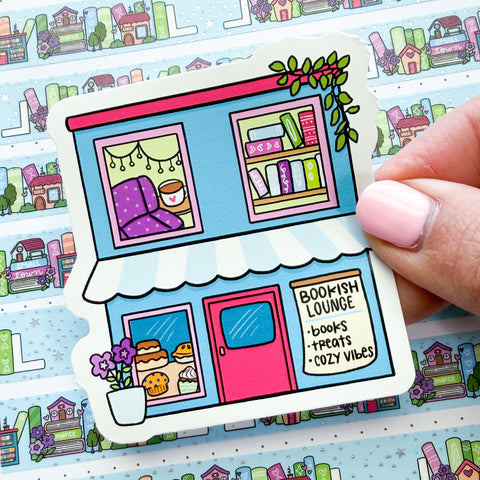 Bookish Lounge Vinyl Die Cut Sticker