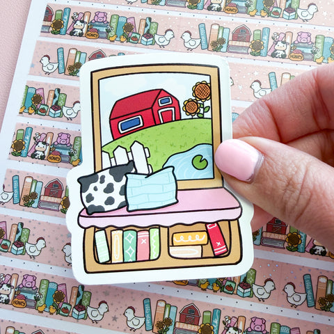 Farmhouse Reading Nook Vinyl Die Cut Sticker