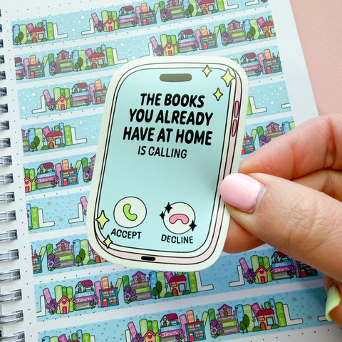 Books Are Calling Vinyl Die Cut Sticker