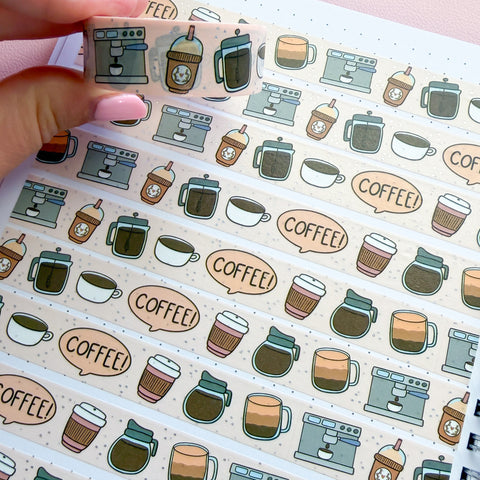 Holo Foil Coffee Washi Tape