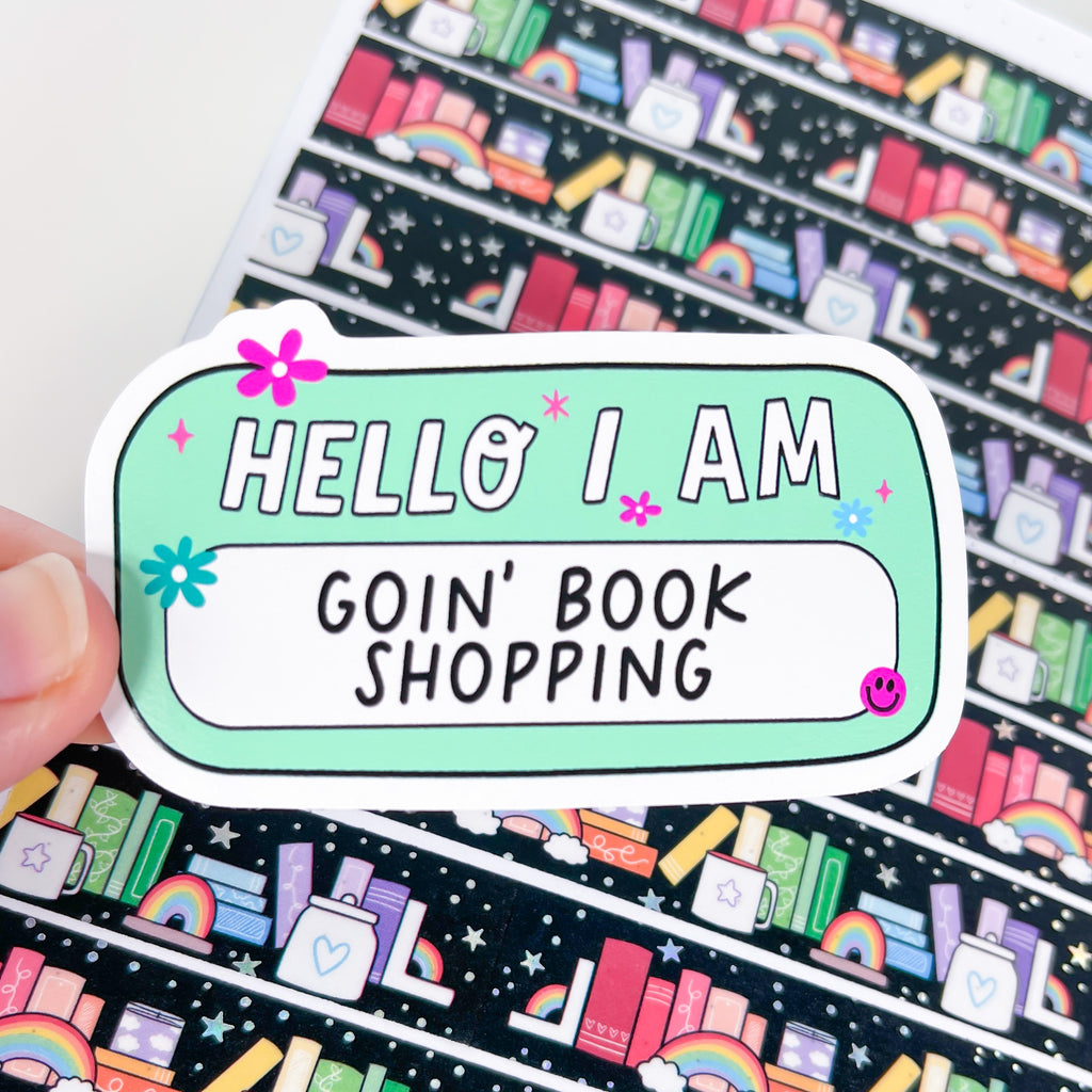 Goin' Book Shopping Premium Vinyl Sticker