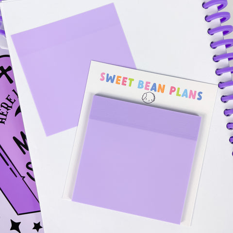Light Purple Transparent Sticky Notes