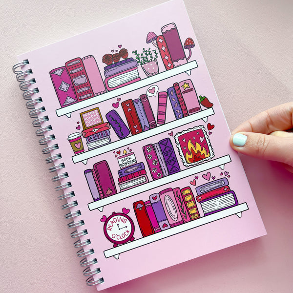 Romance Reader Spiral Dot Grid Notebook