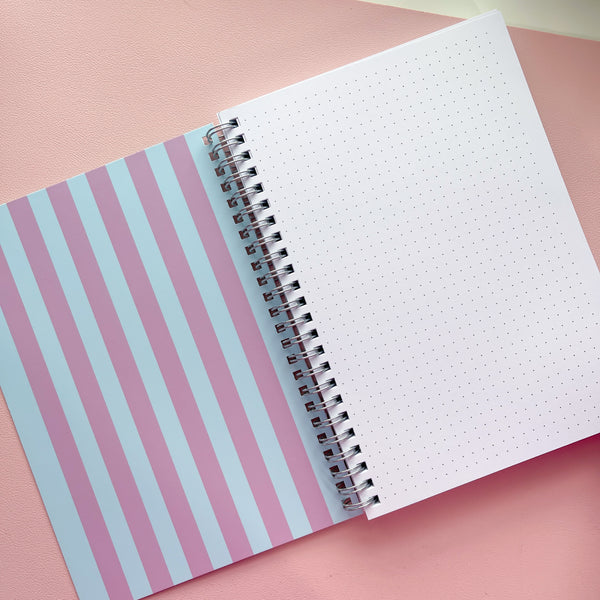 Bookish Spiral Dot Grid Notebook
