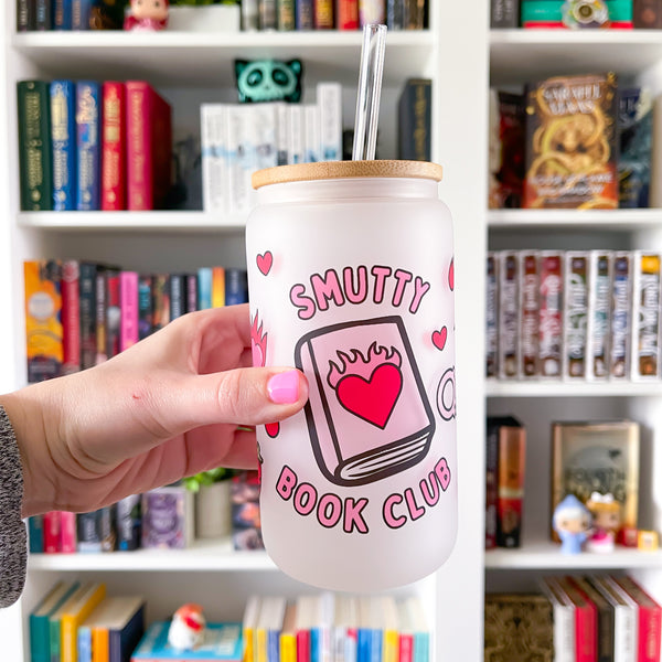 Spicy Book Club Bookish Frosted Can Glass