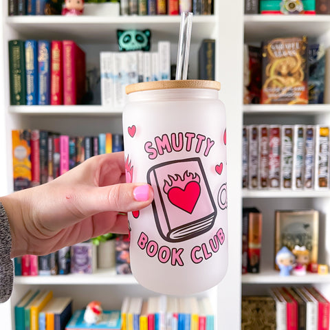 Spicy Book Club Bookish Frosted Can Glass