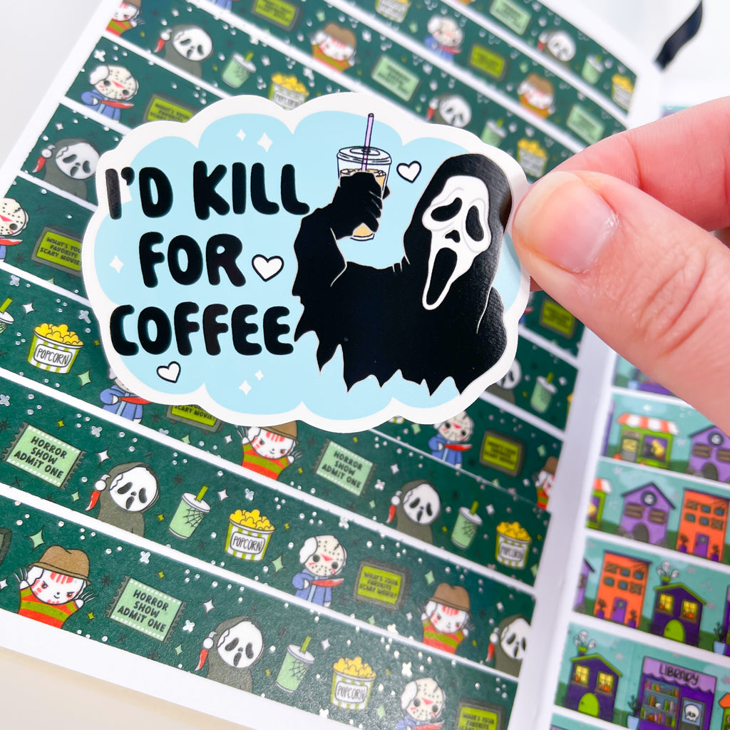 Kill For Coffee Premium Vinyl Sticker