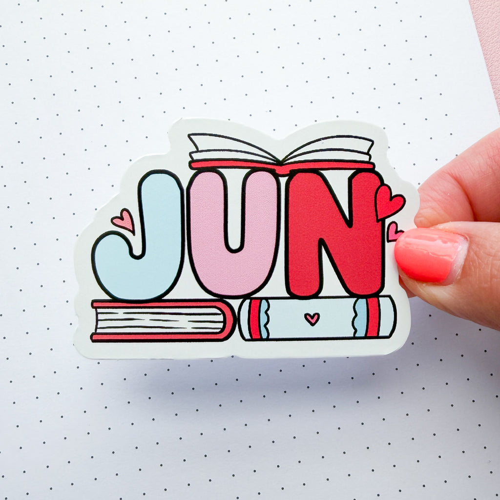 Jun (abbr) Bookish Word Vinyl Die Cut Sticker