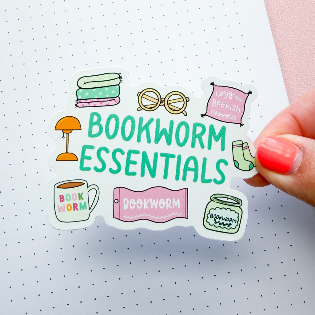 Bookworm Essentials Vinyl Die Cut Sticker