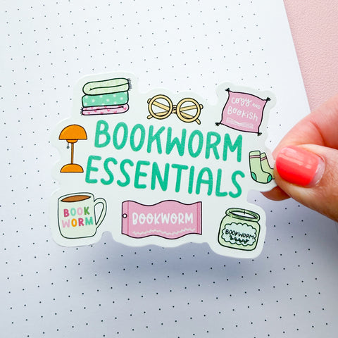 Bookworm Essentials Vinyl Die Cut Sticker