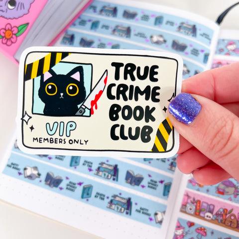 True Crime Book Club Premium Vinyl Die Cut