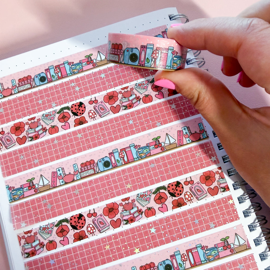 Holo Foil June 2026 Bookshelf Washi Tape (15mm)