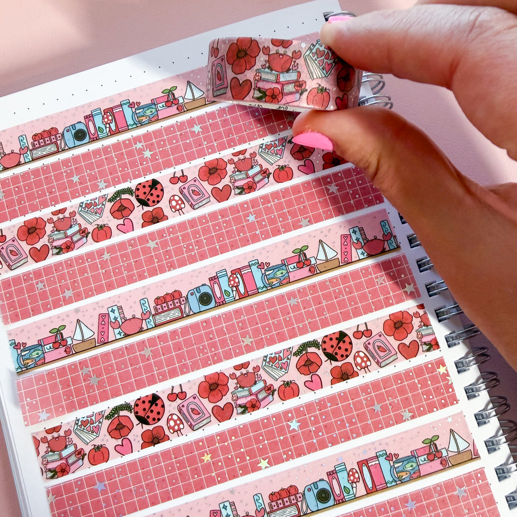 Holo Foil June Doodles Washi Tape (15mm)