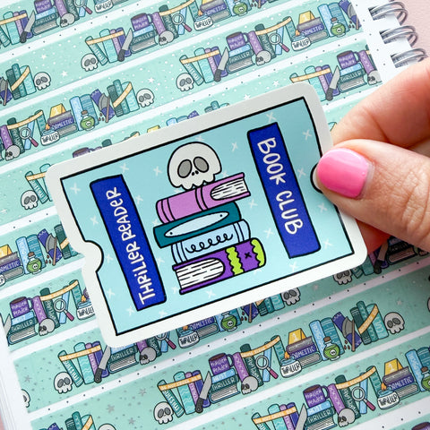 Thriller Book Club Ticket Vinyl Die Cut Sticker