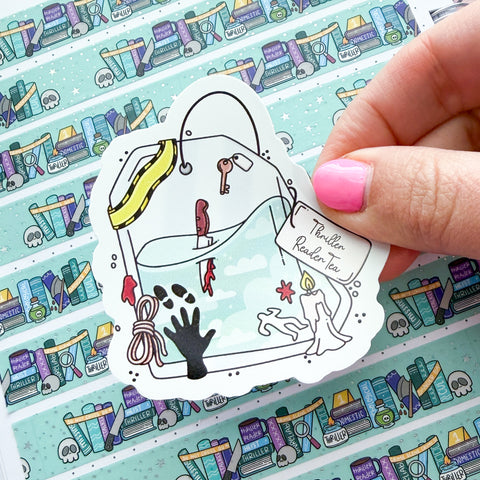 Thriller Reader Tea Vinyl Die Cut Sticker