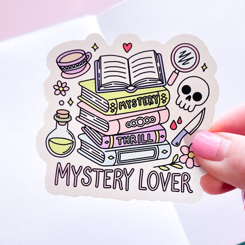 Mystery Book Lover Vinyl Die Cut Sticker