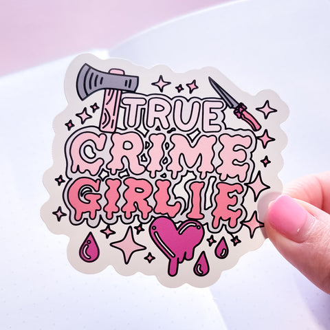 True Crime Girlie Vinyl Die Cut Sticker